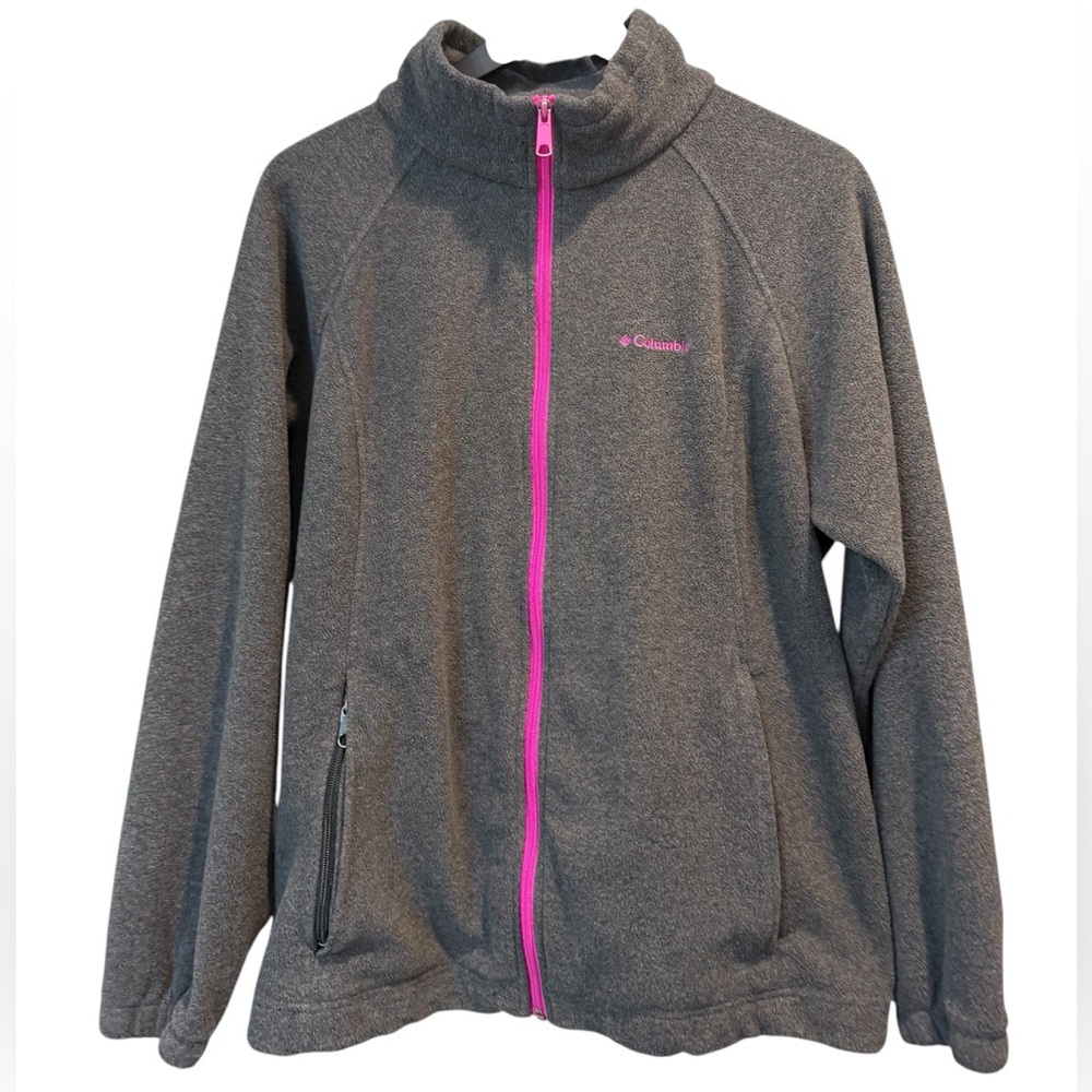 Columbia Charcoal Gray Fleece Jacket Size 1X